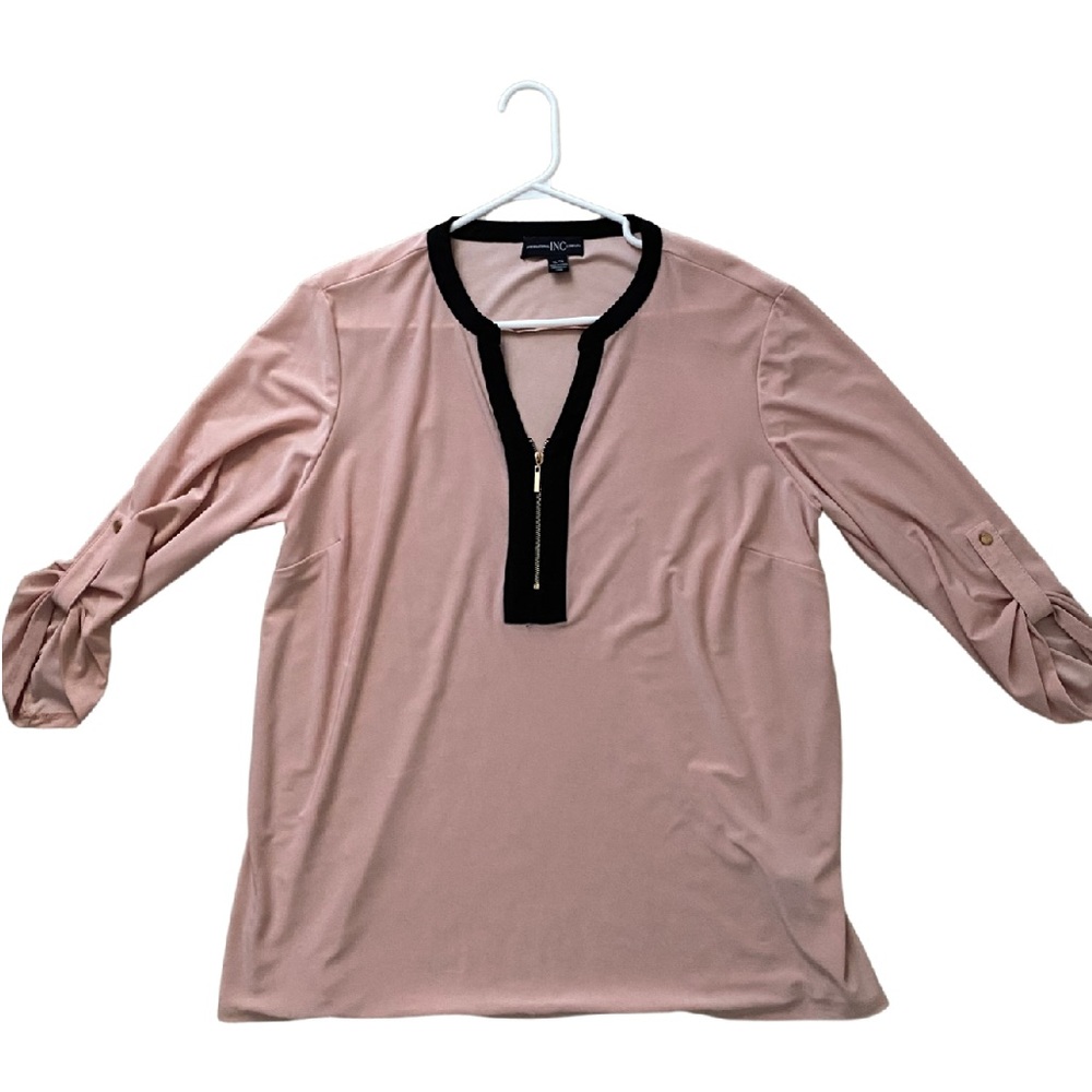 Pink Blouse with Zipper